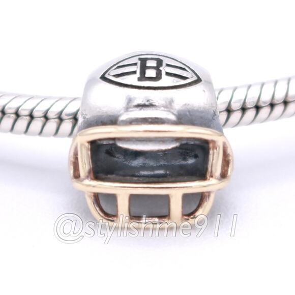 RARE - Authentic PANDORA Cleveland Browns NFL Helmet - USB790570-G108 - Picture 2 of 13